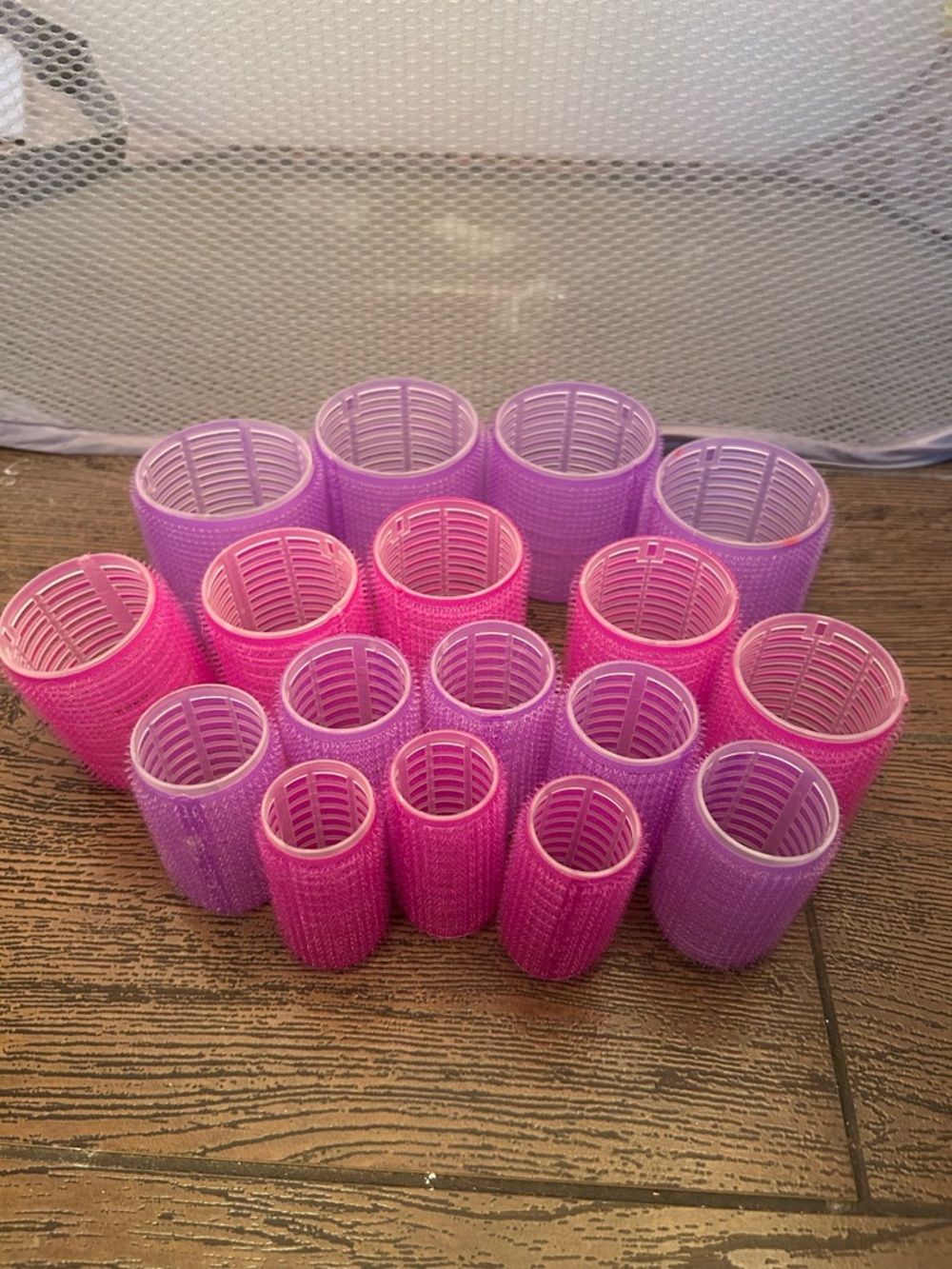 Set of Pink and Lavender Hair Rollers